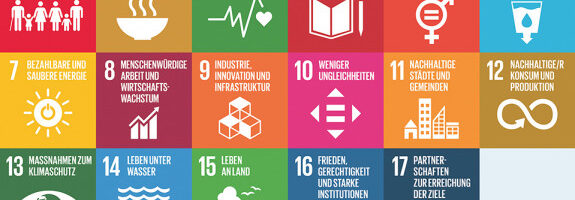 Nachhaltigkeitsziele der UN in bunter Grafik