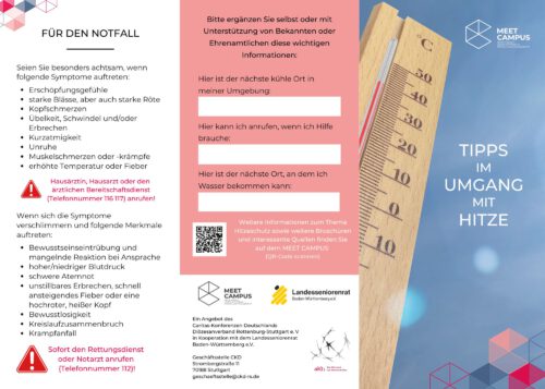 Flyer mit Infotext zum Hitzeschutz