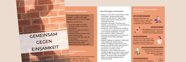 Bild des Flyers gegen Einsamkeit